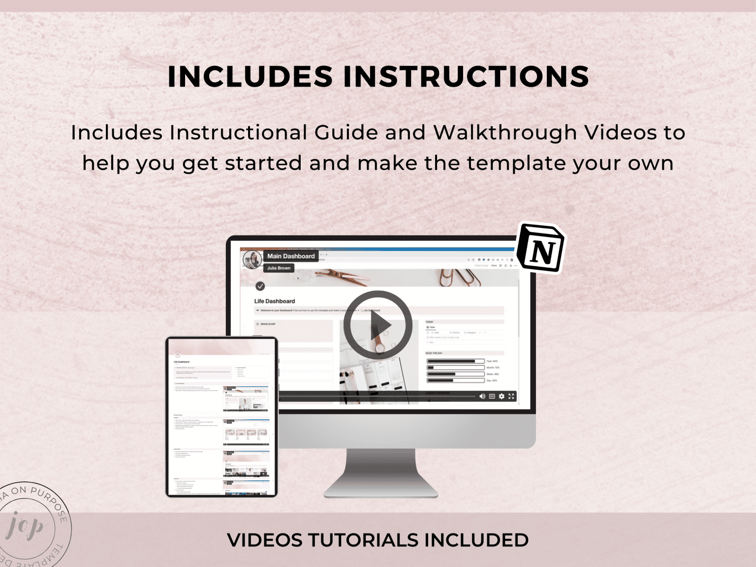 Notion Business Planner Template - Julia On Purpose